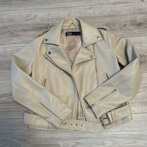Zara faux leather jacket